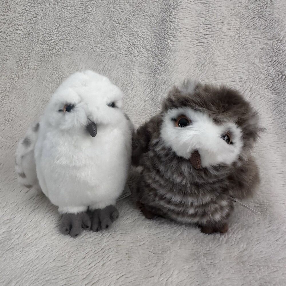 Lot of 2 Wizarding World of Harry Potter Hedwig Owl Plush 6" Stuffed Animal Toys